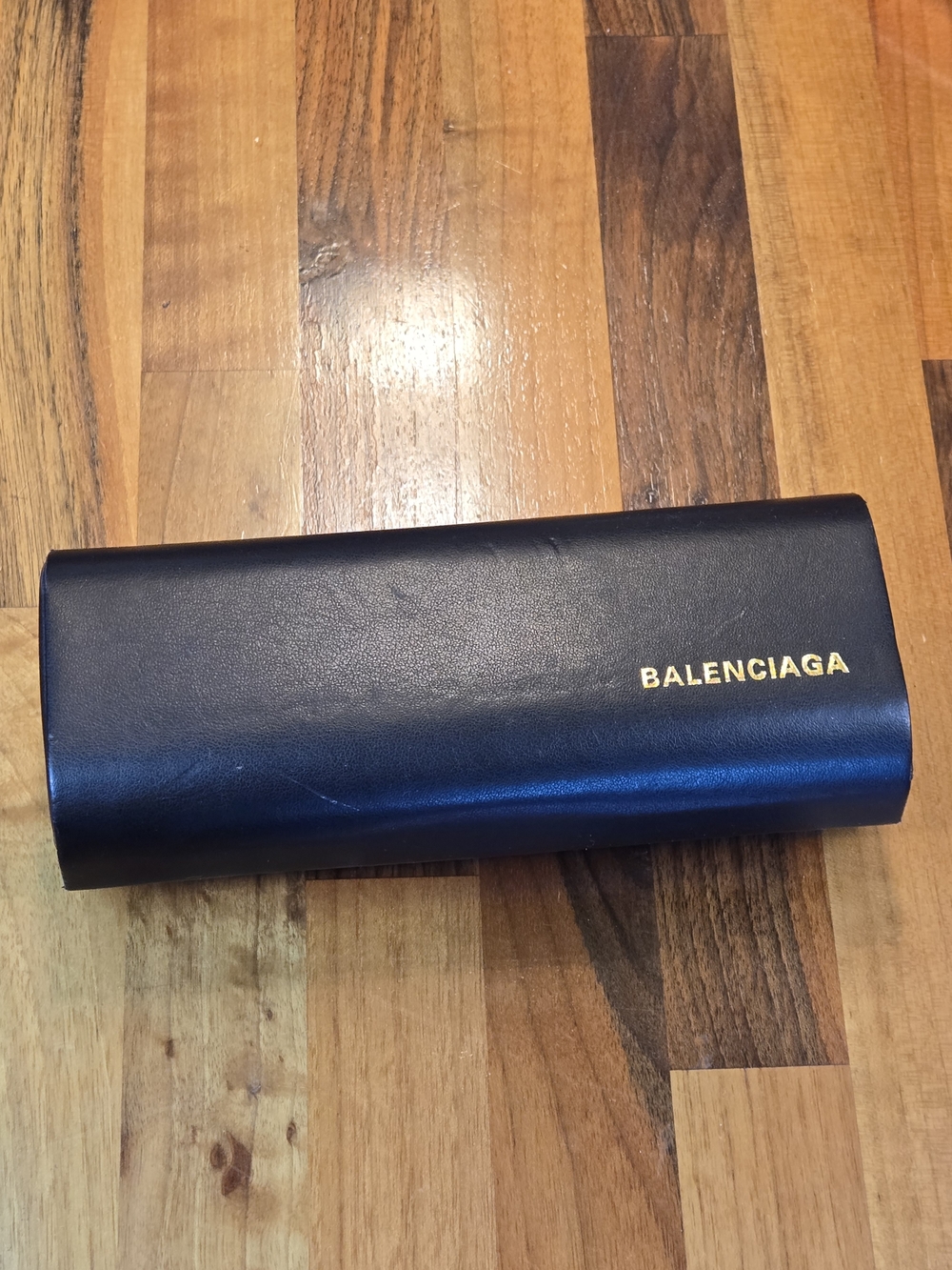 Authentic Balenciaga Black Leather Eyewear Sunglasses Case